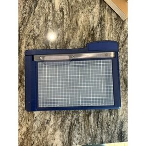 Creative Memories Personal Trimmer Blue Guillotine Paper Cutter Photo Cropping
